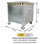 Arı Metal 7432 600 lt Galvaniz Konteyner Çöp Kovası