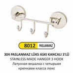Arı Metal 8012 3'lü 304 Kalite Askılık