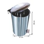 Arı Metal Çöp Kovası Endüstriyel Pedallı 50lt 1008