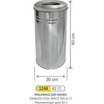 ARI METAL ÇÖP KOVASI PASLANMAZ 42 LİTRE