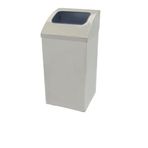 ARI METAL ELİPS PASLANMAZ ÇÖP KOVASI 36x36x60+14 CM