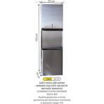 ARI METAL KOMBİNE SİSTEM KAĞIT HAVLU VERİCİ+ÇÖP KOVASI 253