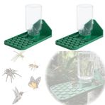 Arı Suyu Besleyici Dispenseri - Duvara veya Ağaca Monte Edilmiş, 2 Paket Arıcılık Malzemeleri, Arılar, Kelebekler ve Sinek Kuşları için Sıvı Besleme Sistemi ve Nemlendirme İstasyonu