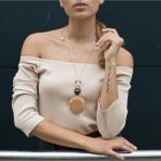 Aria Necklace El Yapımı Kolye - Ahşap