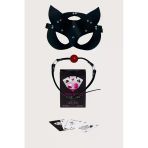Arias Closet Sexy Görselli Oyun Kartı Kama Sutra Siyah Ağız Topu Maske Set