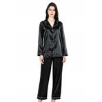 Aria's Closet Siyah İkili Saten Gecelik Pijama Takımı 7647