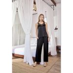 Arias Closet Viskon Dantelli Ve Dekolteli Saten Pijama Takımı