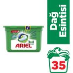 Ariel 3'ü 1 Arada Pods 35 Yıkama Sıvı Çamaşır Deterjanı Kapsülü Dağ Esintisi Beyazlar İçin