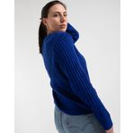 Ariel Arden's Saks Mavisi Çizgili Yumoş Kazak