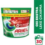 Ariel Hepsi1Arada PODS Oxi Extra Leke Çıkarma Kapsül Çamaşır Deterjanı Beyazlar ve Renkliler 30 Yıkama