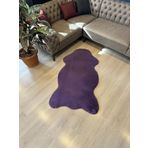 Aries Home Tavşan Tüyü Mor Yumuşak Makinada Yıkanabilir Kaymaz Ve Toplanmaz Süet Taban Post Halı 160 x 200 MOR