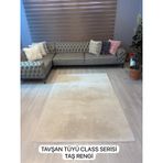 Aries Home Tavşan Tüyü Taş Yumuşak Makinada Yıkanabilir Kaymaz Kalın Dekoratif Post Halı Taş 100 x 200