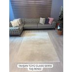 Aries Home Tavşan Tüyü Taş Yumuşak Makinada Yıkanabilir Kaymaz Kalın Dekoratif Post Halı Taş 200 x 250