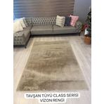Aries Home Tavşan Tüyü Vizon Yumuşak Makinada Yıkanabilir Kaymaz Kalın Dekoratif Post Halı VİZON 100 x 300