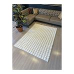 Aries Home Tavşan Tüyü Yumuşak Keçeleşmez Dekoratif Bubble İthal Kalite Post Halı Krem 200 x 250