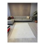 Aries Home Tavşan Tüyü Yumuşak Keçeleşmez Kaymaz Dekoratif Bella İthal Kalite Post Halı Krem 80 x 150