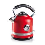 Ariete Moderna Su Isıtıcı Kırmızı 2854/00 - Modern Kettle 1,7 Lt, 2000 Watt, Paslanmaz Çelik Gövde, Su Sıcaklığını Gösteren Termometre, 360° Kablosuz Taban
