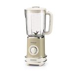 Ariete Vintage Blender Bej 0568/13 - Saklaması Kolay, 500 Watt, 1,5 Litre Sürahi, Plastik Kavanoz, 6 Paslanmaz Çelik Bıçak, 2 Hız, Darbeli, Çift Emniyetli