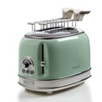 Ariete Vintage Ekmek Kızartma Makinesi 2 Dilim Yeşil 0155/04-810 Watt, Metal Gövde, 2 Dilim Kapasite, Buz Çözme, Isıtma, 6 Kızartma Ayarı, Kolay Temizlik, Çıkarılabilir Kırıntı Tepsisi