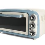 Ariete Vintage Fırın Mavi 0979/05 - Pizza Fırını, 1380 Watt, 18 Litre Kapasite, 3 Pişirme Fonksiyonu, Paslanmaz Çelik Hazne, 60 Dakika Zamanlayıcı, Çift Cam, 230°C ye Kadar Sıcaklık, Kolay Temizleme