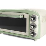 Ariete Vintage Fırın Yeşil 0979/04 - Pizza Fırını, 1380 Watt, 18 Litre Kapasite, 3 Pişirme Fonksiyonu, Paslanmaz Çelik Hazne, 60 Dakika Zamanlayıcı, Çift Cam, 230°C ye Kadar Sıcaklık, Kolay Temizleme