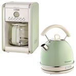 Ariete Vintage Yeşil Filtre Kahve Makinesi ve Kettle Seti