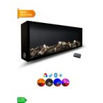 ARİF Dekoratif Elektrikli Yapay Şömine - 150x35x15 Cm - Farklı Renk Modları, Kumandalı, Bluetooth
