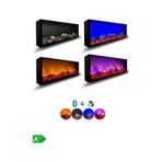 Arif Şömine Dekoratif Elektrikli Şömine - 180x35x15 Cm - Sabit Çıtırtı Kumandalı, Bluetooth Özellikli