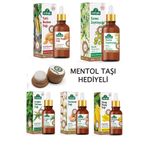 Arifoğlu Sakal Bakım Yağı Seti (50 ml Tatlı Badem Yağı+20 ml Sarımsak Yağı+50 ml Sızma Zeytin Yağı+20 ml Ylang Ylang Yağı) Mentol Taşı Hediyeli