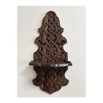 Arıkmert El Sanatları Maraş El Oyma Büyük Ceviz Kavukluk – 66x30x25.5 cm Duvara Monte Dekoratif Raf