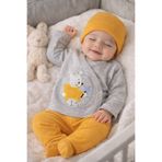 Arin Baby 5 Lİ YILDIZLI AYI YENİDOĞAN SET/ERKEK BEBEK HASTANE ÇIKIŞ SETİ /%100 PAMUK 5 Lİ ZIBIN SET