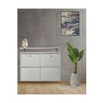 Arinna 2+2 Tablalı Beyaz Metal Ayakkabılık ( KİLİTLİ )