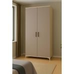 Arion Deniz 2 Kapaklı Vizon Rengi Dolap | %100 Mdf Kalitesi | Rehau Kaplama Kapaklar | Ağaç Ayaklar