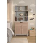 Arion Kids Masal Pembe Kapaklı Şifonyer ve Kitaplık | %100 MDF Kalitesi | Doğal Ağaç Detaylar | Modern & Şık Tasarım - Montajsız
