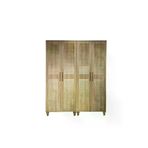 arionkids ARIONDLP66 Pera Wood Dolap 4 Kapaklı | %100 Mdf | Rehau Kapaklı | Ağaç Ayaklı | Panjur Kapaklı