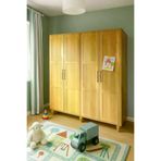 arionkids ARIONDLP87 Alin Wood 4 Kapaklı Çekmeceli Genç Odası Dolabı | %100 Mdf | Rehau Kaplama Kapaklar | Ağaç Ayaklı Gardırop