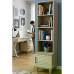 arionkids ARIONKIDS-KTPLK21 Pera Komodin & Kitaplık Set | %100 Mdf | Panjur Dokulu | Rehau Kaplama Kapaklar | Ağaç Ayaklar