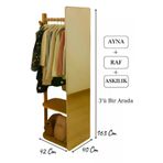 arionkids KYNKNTRPKSKL Arion Ayna + Askılık + Raf | 3’Ü Bir Arada Fonksiyonel Tasarım | Kayın Kontrplak Sağlamlığı
