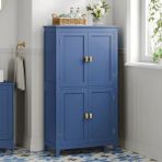 Arişa Landymavi Banyo Dolabı - Mavi - Altın