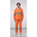 ARISAN PVC Reflektif Yağmurluk Alt Üst Takım Kapüşonlu Su Geçirmeye Dirençli Outdoor İş Kıyafeti