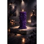 Arista Candle Mystic Pillar, Gizemlii-Sütun, Lavanta Kokulu Dekoratif 2 Adet Mum & Kandil - Koyu Mor
