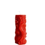 Arista Candle Verdantis, Doğanın Kalbi, Vanilla Kokulu Dekoratif 2 Adet Kırmızı Mum & Kandil