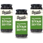 Ariste Taneli 3'lü Doğal Salamura Siyah Zeytin 900 gr (300 gr x 3)