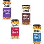 Ariste Taneli 4’lü Yeşil Zeytin Seti – 1.200 gr (Çizik, Kırma, Domat, Izgara) - 1,2 kg