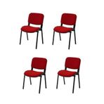Arj I Office Furniture & Desing Mavi Ofis Büro Bekleme Misafir Form Koltuğu Sandalyesi 4Lü 013