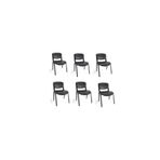 Arj I Office Furniture & Desing Siyah Ofis Büro Bekleme Misafir Form Koltuğu Sandalyesi 6Li 008