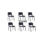 Arj I Office Furniture & Desing Siyah Ofis Büro Bekleme Misafir Form Koltuğu Sandalyesi 6Lı 012