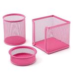 Ark 3A Masa Üstü Pembe Kalemlik Seti