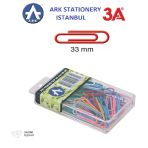 Ark 3A Pvc Kaplı Renkli Ataş 33 Mm 20 Gr 2 Adet
