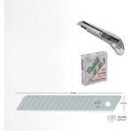 Ark Profesyonel Jumbo Maket Bıçağı ve Yedek Uç 1 Adet Maket Bıçağı 10'lu Yedek Bıçak - Çok Renkli